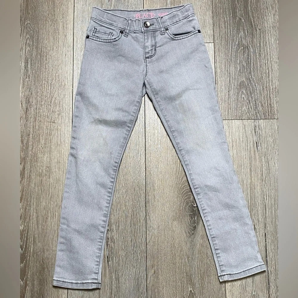 The Children’s Place Gray Denim Super Skinny Jeans Girl Size 6